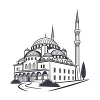Illustration with Crescent Moon and Stars for Ramadan vector