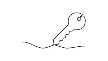 key continuous one line drawing artist vector