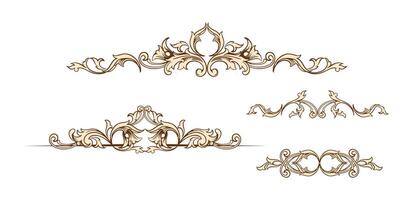 Set of Vintage Decorations Elements. Flourishes Calligraphic Ornaments and Frames on White Background. vector