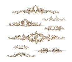Set of Vintage Decorations Elements. Flourishes Calligraphic Ornaments and Frames. Retro Style Design Collection for Invitations, Banners, Posters, Placards, Badges. vector