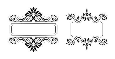 Set of Decorative vintage frames and borders vector