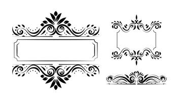 design decoration pattern, frame and divider style. vector