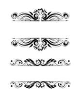 Set of Vintage Decorations Elements. Flourishes Calligraphic Ornaments and Frames. vector