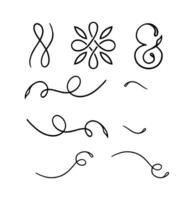Ornate vintage frames element on black colour vector