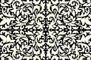 Hand drawn decorative damask background vector
