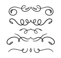 Set of vintage frames. Floral ornament. decorative frames and borders on black colour. vector