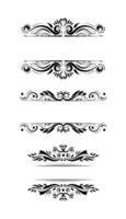 elements or border and page rules frame illustration set vector