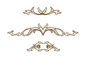 Set of Vintage Decorations Elements. Flourishes Calligraphic Ornaments and Frames. Retro Style Design Collection for Invitations, Banners, Posters. vector