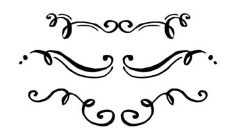 Design elements set on black colour vector