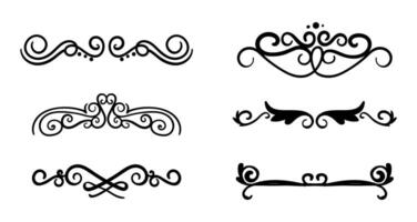 Page Divider And Design Elements on Black and White Colour vector