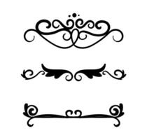Page Divider And Design Elements on Black Colour vector