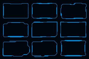 Futuristic frame HUD technology cyberpunk design element. Technology Hi-tech element. vector