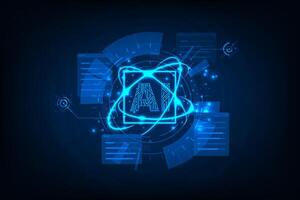 Artificial intelligence futuristic connection network concept. Abstract digital technology innovation background. vector