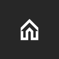 simple minimalist, house, architect drafter house designer bold line illustration vector