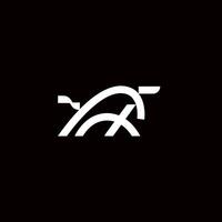 simple bull line icon logo design, abstract modern logo pictogram design of bull, cow or buffalo, minimalist, bold line cutout vector