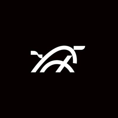 simple bull line icon logo design, abstract modern logo pictogram design of bull, cow or buffalo, minimalist, bold line cutout