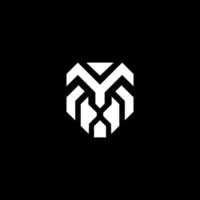 simple modern bold line lion head king of the jungle, badge concept minimalist illustration vector