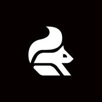 Simple, flat, minimalist Squirrel Logo Design Template. Squirrel Logo Design Inspiration. Minimalist Squirrel cutout linear bold line style vector