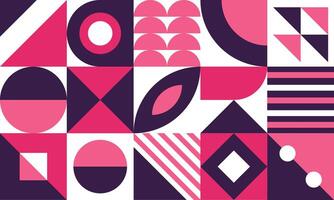 Geometric mural abstract pattern in colorful trendy style. Mosaic shapes for wall decoration, wallpaper, banners, posters and prints vector