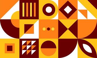 Geometric mural abstract pattern in colorful trendy style vector