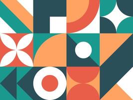 Geometric mural abstract pattern in colorful trendy style design vector