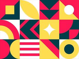 Geometric mural abstract pattern design vector