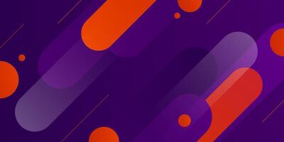 Abstract dark purple and orange geometric background. Dark color with orange shapes combination. Dynamic banner concept. vector
