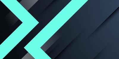 Overlap geometric abstract background with dark gray color. Green arrows concept pattern. Colorful simple banner. vector