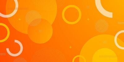 Orange circle pattern 3D gradient background with simple pattern design. Abstract template and modern stylish texture background. vector