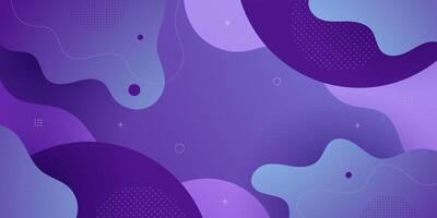 Abstract colorful purple fluid geometric background modern with wavy style gradient color. Banner and flyer template. vector