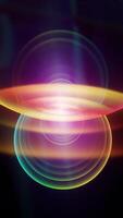 Abstract light rings on a dark background video