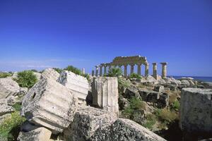 The ruins of the temple of agamemnon in the ancient city of sevres, photo