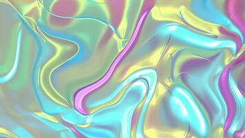 prismatic iridescent gradient surface with wavy motion and abstract shapes, multipurpose background with cool color palette and modern look video