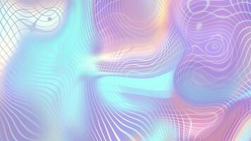prismatic iridescent gradient surface with wavy motion and abstract shapes, multipurpose background with cool color palette and modern look video