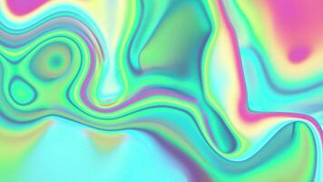 prismatic iridescent gradient surface with wavy motion and abstract shapes, multipurpose background with cool color palette and modern look video