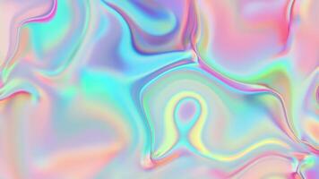 prismatic iridescent gradient surface with wavy motion and abstract shapes, multipurpose background with cool color palette and modern look video
