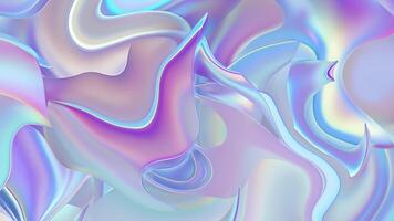 prismatic iridescent gradient surface with wavy motion and abstract shapes, multipurpose background with cool color palette and modern look video