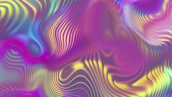 prismatic iridescent gradient surface with wavy motion and abstract shapes, multipurpose background with cool color palette and modern look video