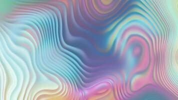 prismatic iridescent gradient surface with wavy motion and abstract shapes, multipurpose background with cool color palette and modern look video