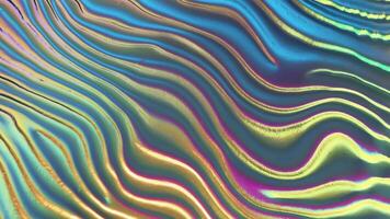 prismatic iridescent gradient surface with wavy motion and abstract shapes, multipurpose background with cool color palette and modern look video