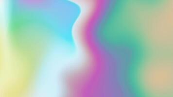 prismatic iridescent gradient surface with wavy motion and abstract shapes, multipurpose background with cool color palette and modern look video