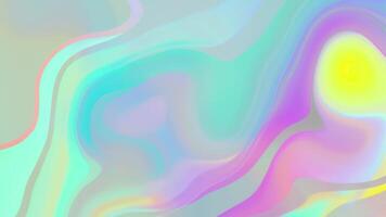 prismatic iridescent gradient surface with wavy motion and abstract shapes, multipurpose background with cool color palette and modern look video