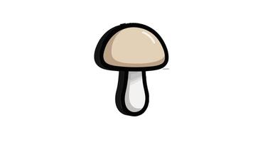 Animation of 3D mushroom icon with 4K quality video