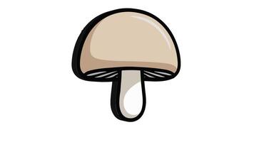 Animation of 3D mushroom icon with 4K quality video