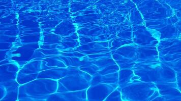 Water in the pool, sunlight is reflected, waves. Reflection and glare. Sun Glare in the Water in the Pool. video