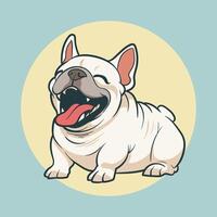 A cartoon dog with its tongue out and its mouth open vector