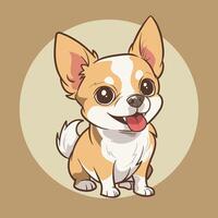 A cartoon dog with a big smile on its face vector