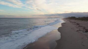 Calm Sea Waves Crashing On The Shore video