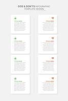 Dos and Donts Comparison Modern Infographic Design Template vector