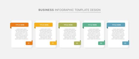 Business Infographic Design Template with 5 Data Points vector